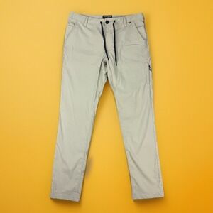 686 Everywhere Pants Mens 34 Brown Slim Fit Cargo Outdoor Tactical Stretch